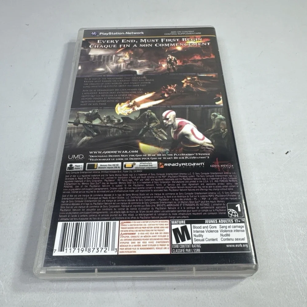 God of War: Ghost of Sparta (Sony PSP, 2010) - CIB EXCELLENT DISC!